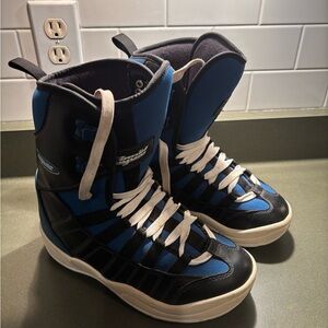 Blue and Black Snow Board Boots